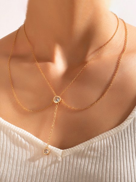 

Diamond Tier Tower Necklace, As picture, Necklaces