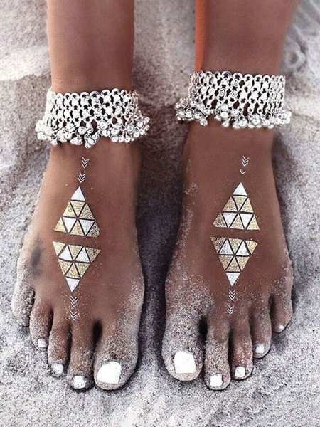 

Retro Ethnic Wind Bell Anklet, As picture, Anklets