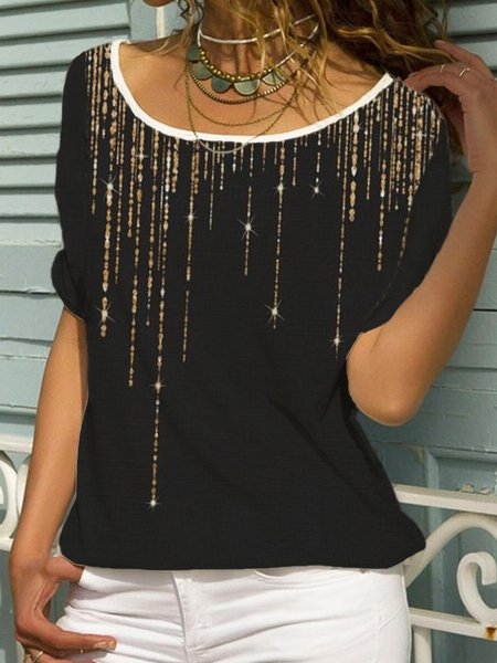 

Cotton Blends Striped Shirts & Tops, Black, Tops