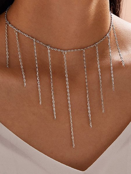 

Chain Tassel Necklace, As picture, Necklaces