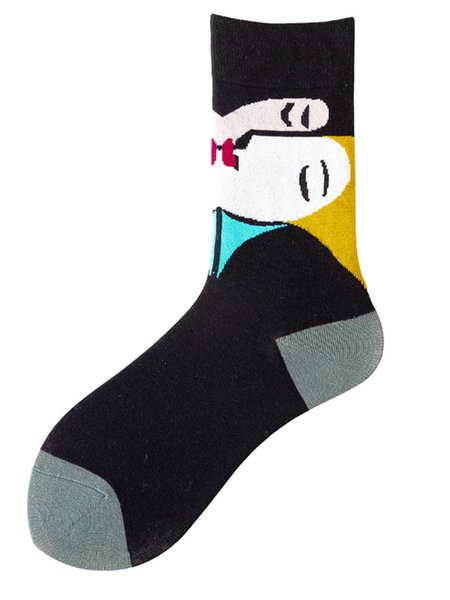 

4pack Abstract Pattern Socks Men, 15, Underwear & Socks