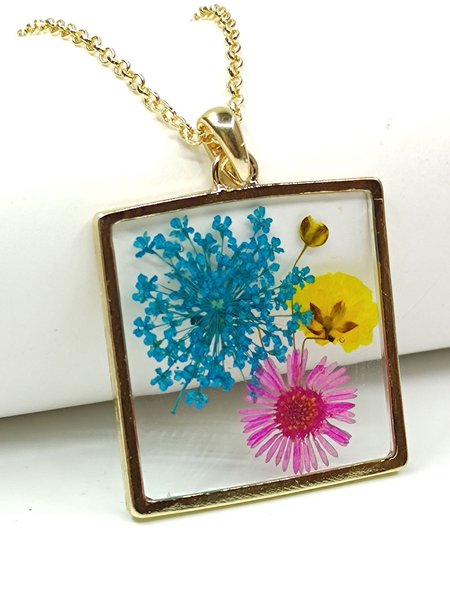 

Handmade Glue Floral Necklace, Color4, Necklaces