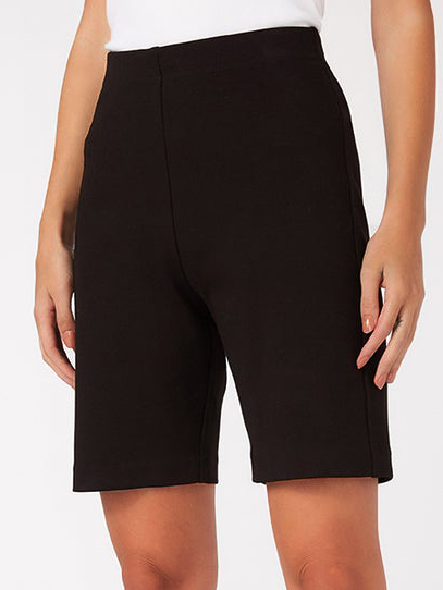

Cotton Blends Casual Shorts, Black, Shorts