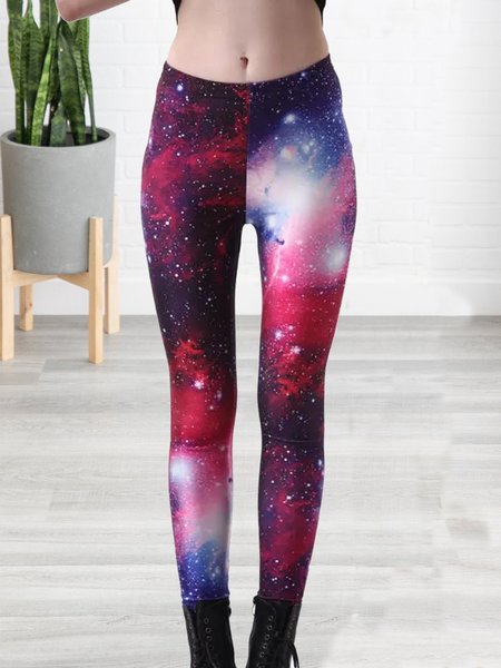 

Gradient printing casual temperament and comfortable spring new designer women's trousers and leggings, Multicolor, Leggings