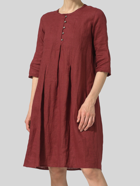 

Casual Loosen Dresses, Wine red, Mini Dresses