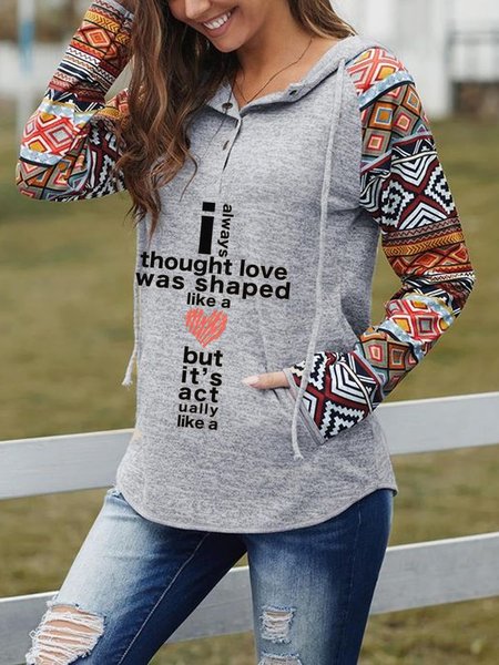 

Cotton Blends Loosen Casual Sweatshirt, Gray, Sweatshirts & Hoodies