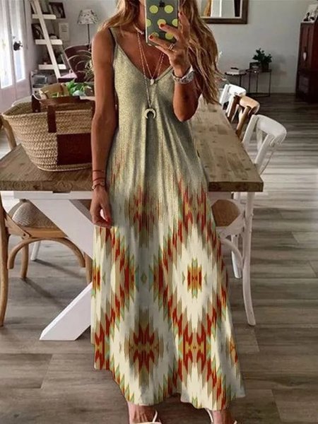 

Loosen Casual V Neck Dresses, Multicolor, Dresses