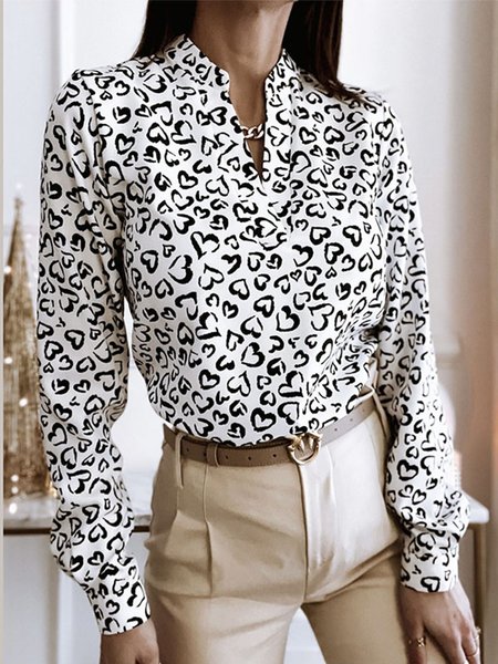 

Casual Loosen Shirts & Tops, White, Blouses & Shirts