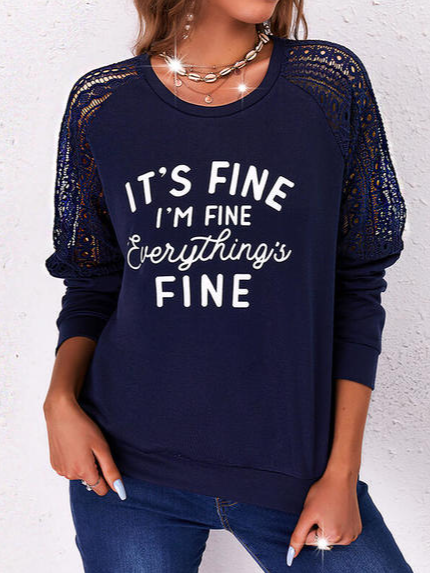 

Casual Cotton Blends Crew Neck Sweatshirt, Purplish blue, Sweatshirts & Hoodies