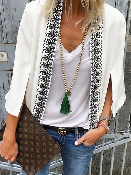 

Vacation Cape Collar Jacket, White, Cardigans