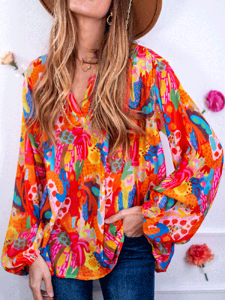 

Loosen Shirts & Tops, Orange, Tops