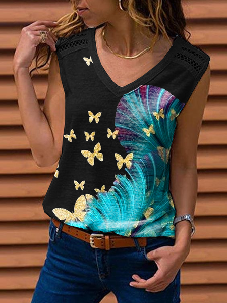 

Cotton Blends Casual Vests, Black, Tank Top