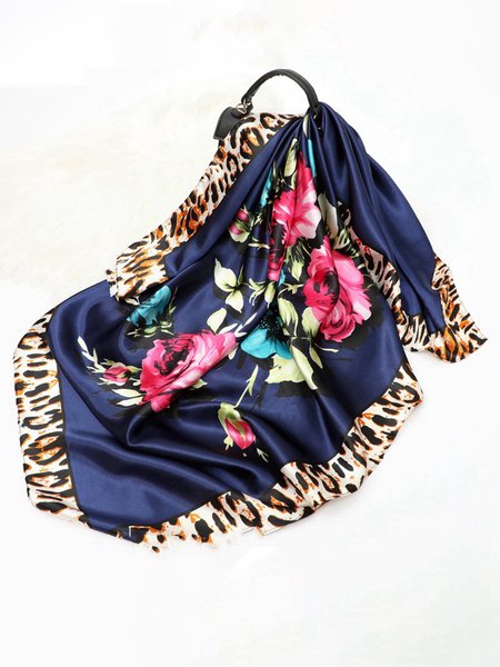 

Silky Floral Scarf, Color9, Scarves&Gloves