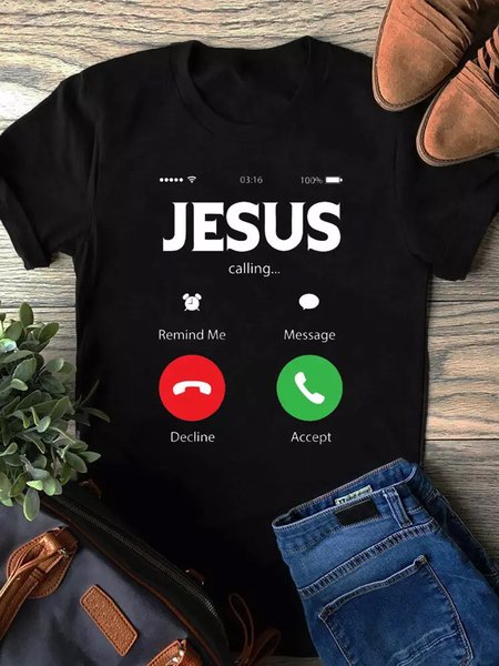 

Jesus Calling Graphic T-Shirt Tee - Black, T-shirts