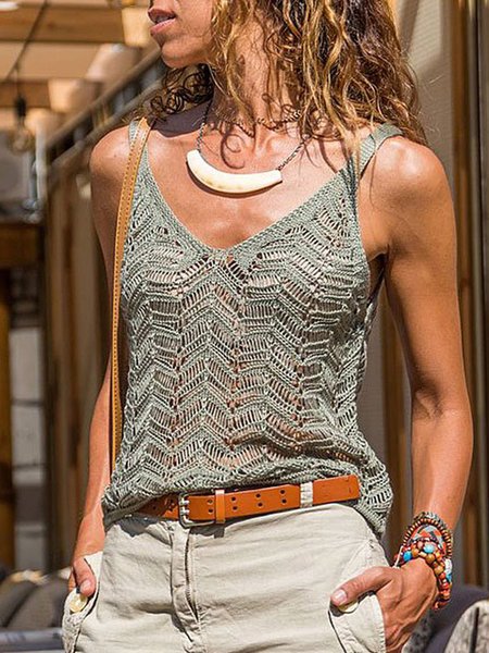 Yarn/Wool Yarn Regular Fit Short Sleeve Sweater Plus Size, Army green, Sweaters