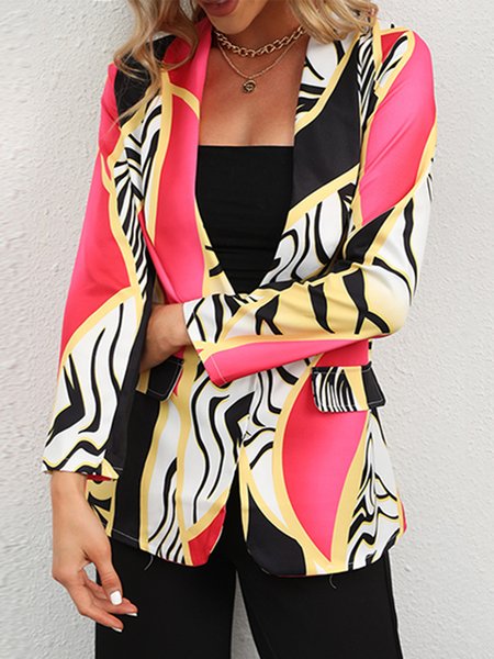 

Daily Abstract Regular Fit Long Sleeve Blazer, Pink, Blazers