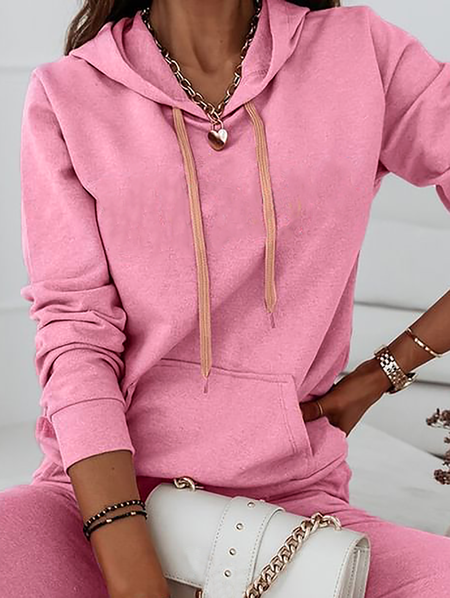 

Plus size Casual Hooded Sweatshirt, Rose red, Hoodies & Sweatshirts