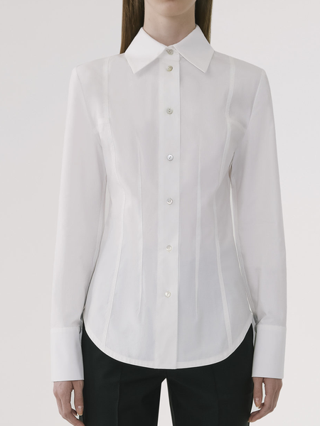 

Shirt Collar Solid Work White Shirt & Top, Blouses and Shirts