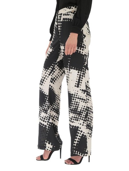 

Regular Fit High Waisted print Pants, As picture, Wide Leg Pants