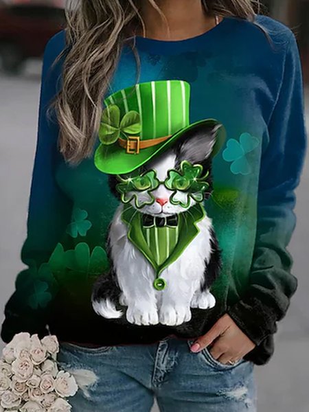 

Shamrock Vacation Loosen Sweatshirt, Multicolor, Sweatshirts & Hoodies