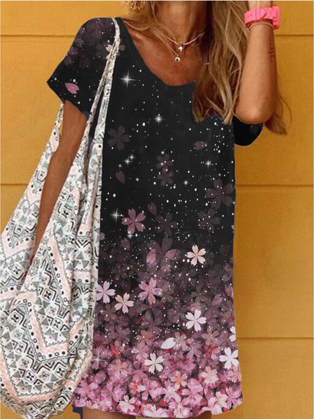 

Crew Neck Casual Cotton Blends Dresses, Black, Dresses