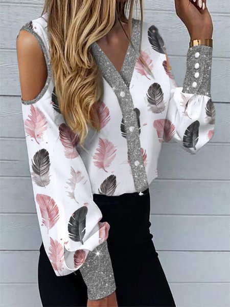 

Feather Vacation Shirts & Tops, White, Blouses & Shirts