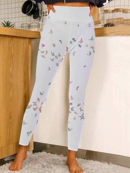 

Butterfly Regular Fit Leggings Yoga Leggings, As picture, Leggings