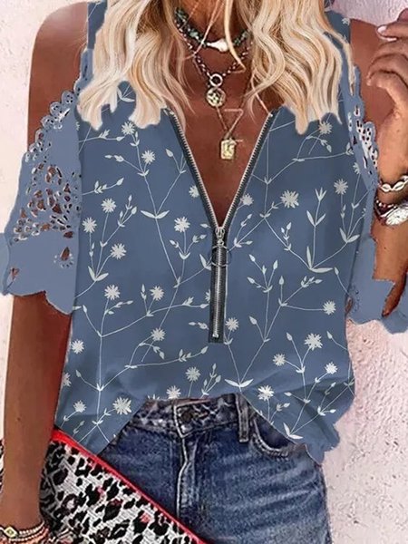 

Casual Regular Fit Shirts & Tops, Blue, T-Shirts