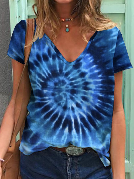 

Ombre Regular Fit Vacation Short Sleeve T-shirt, Blue, T-Shirts