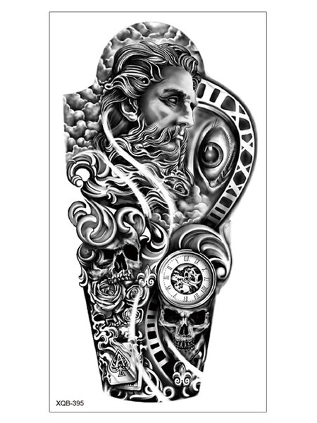 

JFN Men's and Women's Half Arm Waterproof Tattoo Stickers, One-size, Men's Accessories
