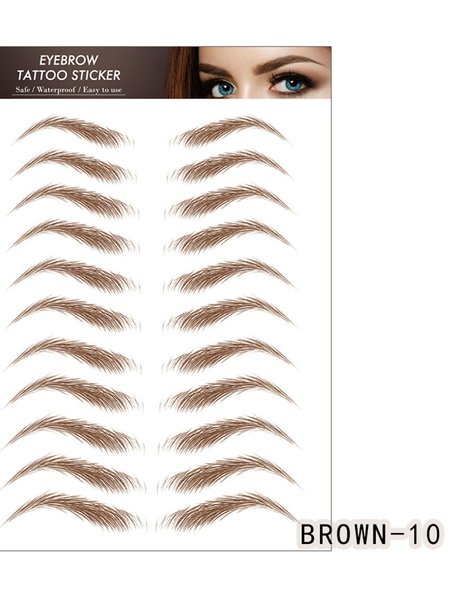 

Waterproof Eyebrow Tattoo Stickers For Men And Women, One-size, Accessories
