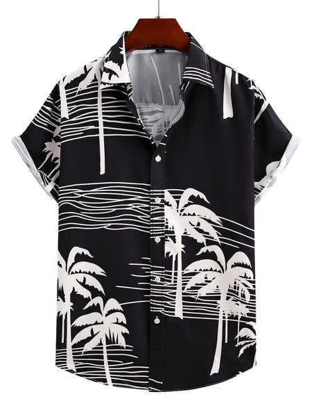 

Recreational Style Of Hawaii Coconut Short-Sleeved Shirt, As picture, Shirts ＆ Blouse