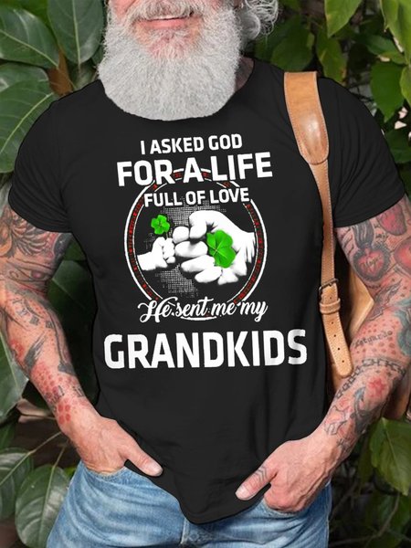 

I Ask God For Casual Short Sleeve Short sleeve T-shirt, Black, T-shirts