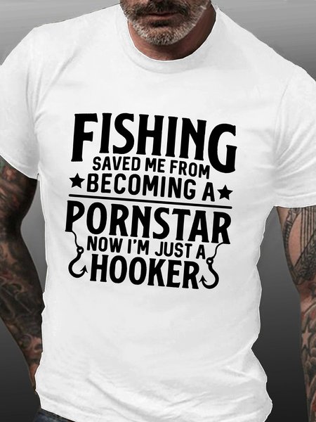 

Funny Print Casual Short Sleeve Short sleeve T-shirt, White, T-shirts