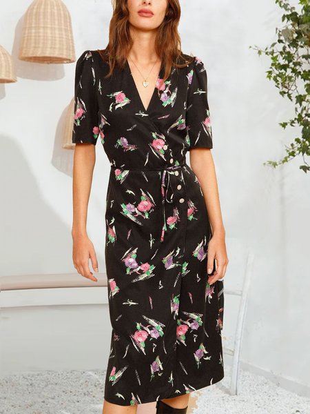 

Casual Style Elegant Style Formal Style Short sleeve Woven Dress, Multicolor, Dresses