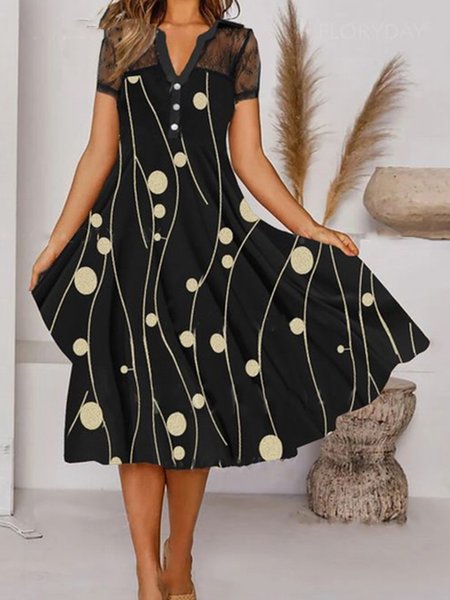 

Color Block Loosen Spaghetti Dresses, Black, Floral Dresses