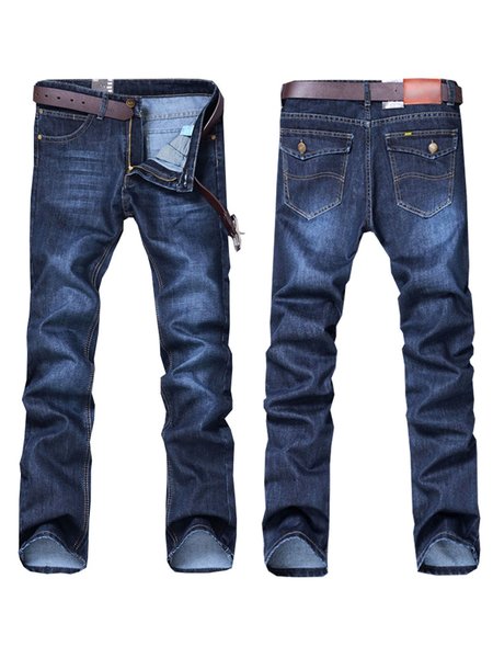 

Men's Straight-leg Casual Jeans, Deep blue, Jeans