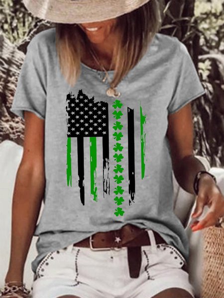

Happy St Patricks Day Women's Short Sleeve T-shirt, Gray, T-shirts
