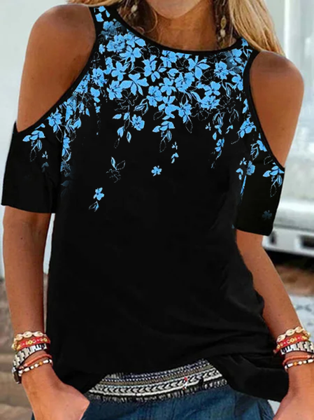 

Cotton Blends Casual Regular Fit Short Sleeve T-shirt, Black, T-Shirts