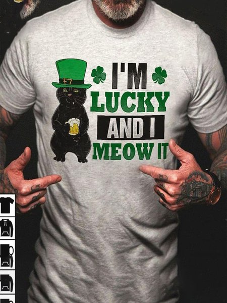 

St. Patrick's Day Short Sleeve T-Shirt Men, Warm grey, T-shirt