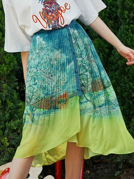 

Floral Regular Fit Long skirt, Multicolor, Skirts