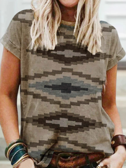 

Tribal Casual Short Sleeve T-shirt, Khaki, T-Shirts