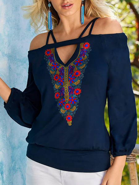 

Plus size Casual Long Sleeve T-shirt, As picture, T-Shirts