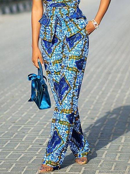 

Daily Tribal Wide Leg Pants, Blue, Wide Leg Pants