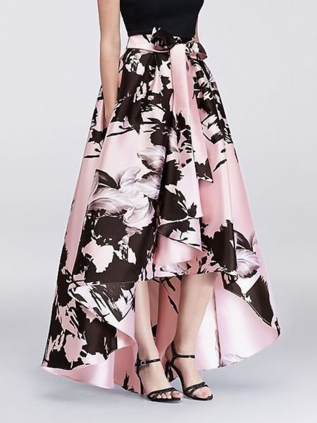 

Spring A LineA Elegant Zipper fly Lightweight Long skirt, Pink, Maxi Skirts