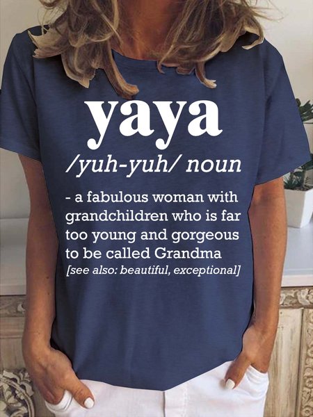 

Yaya Women's Short Sleeve T-Shirt, Deep blue, T-shirts