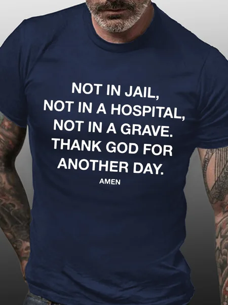 

Thank God For Another Day Funny T-shirt, Purplish blue, T-shirts