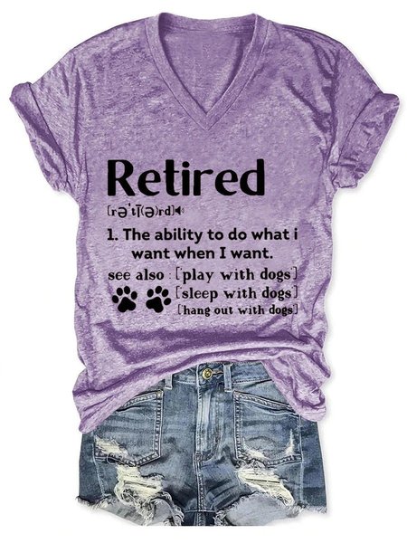 

Retired Means To Have More Time With Dogs Shirts&Tops, Lavender, T-shirts