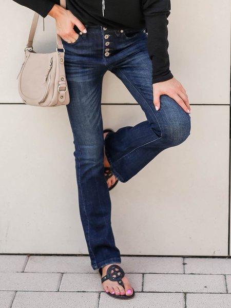 

Regular Fit Plain Vintage Jeans, Blue, Jeans