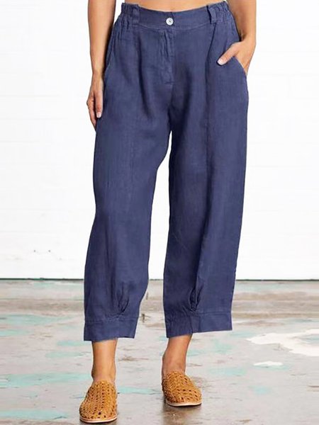 

Casual Regular Fit Pants, Blue, Pants